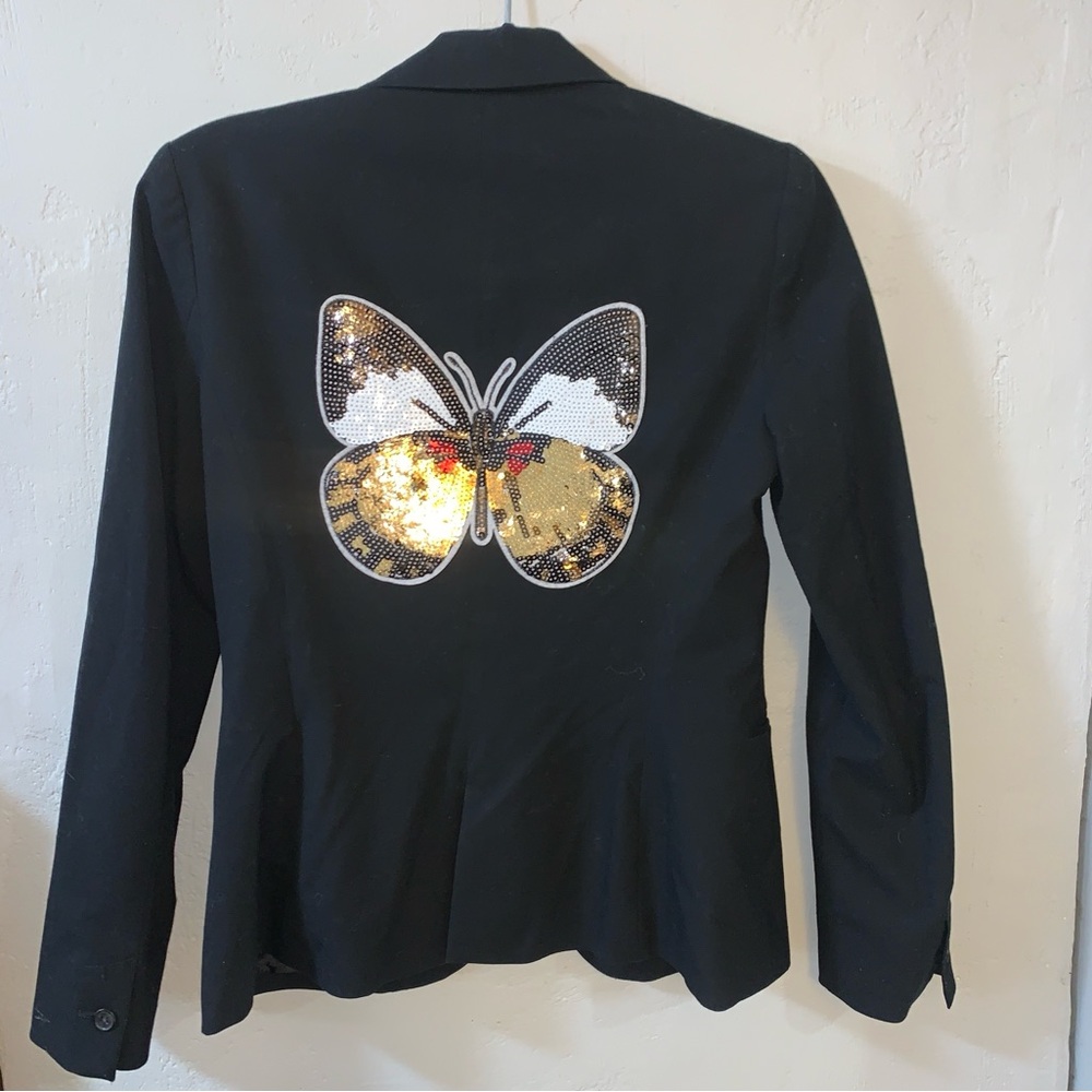 Hipchik Couture Blazer Jacket Sequin Butterfly Size XS/S Approx 2 4 17”x24”
